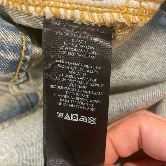 BDG Urban Outfitters Reagan  Denim Mini Skirt Frayed Hem Sz Small​ - Picture 12 of 14